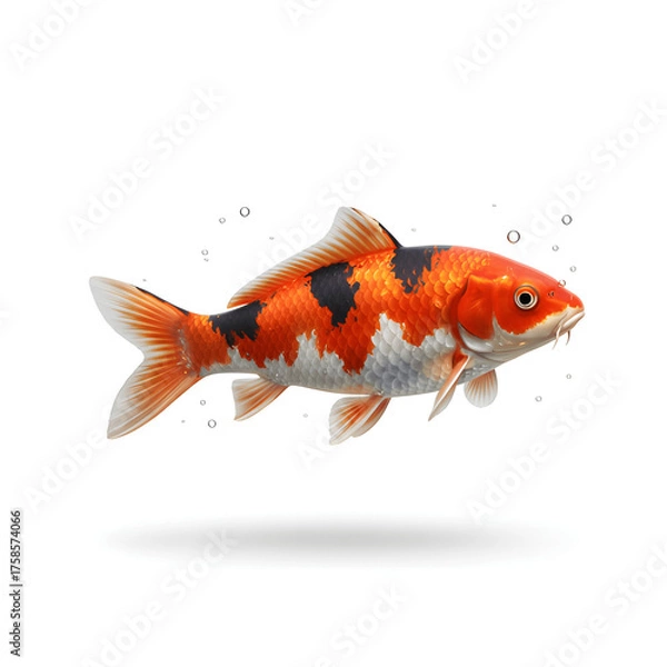 Fototapeta Very beautiful and colorful koi carp.