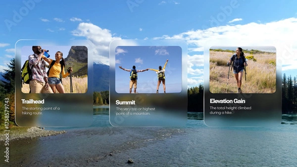 Fototapeta Frosted Glass Image Carousel