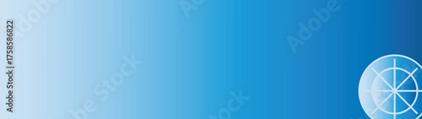 Fototapeta Ultrawide Blue Gradient Automotive Background with Circular Wheel Design Element