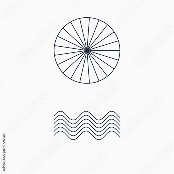 Fototapeta Minimal Monoline