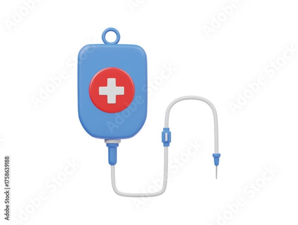 Obraz Infusion icon 3d render illustration