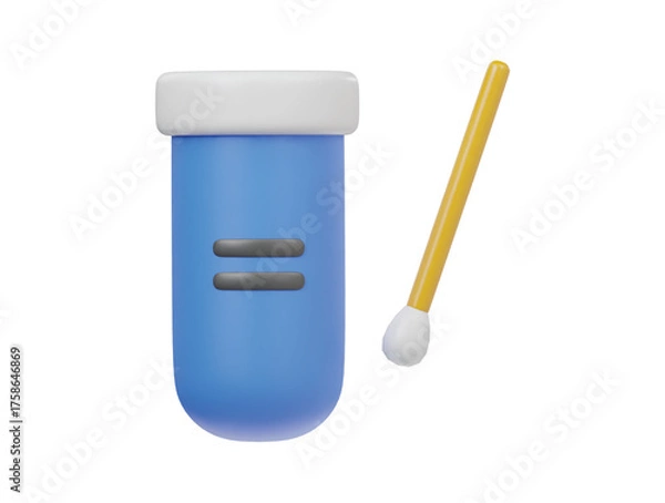 Obraz 3d rendered icon swab test kit icon