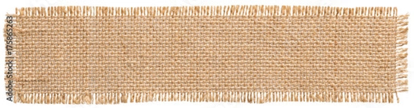 Obraz Naszywka z płótna jutowego, kawałek płótna juty lnianej, worek C