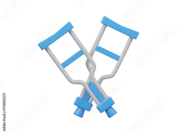 Obraz Curtches  icon 3d render illustration