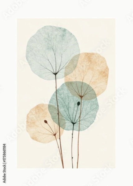 Fototapeta vector illustration of an abstract floral background
