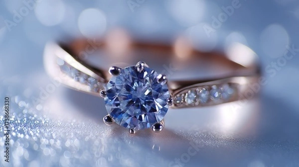 Fototapeta Elegant Diamond Ring Close-Up