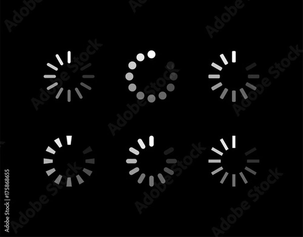 Obraz Vector loading application and interface icon collection