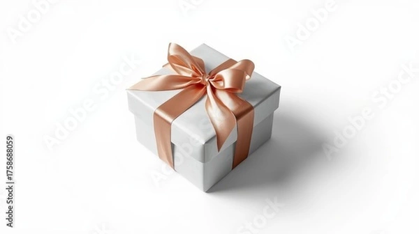 Fototapeta gift box white background