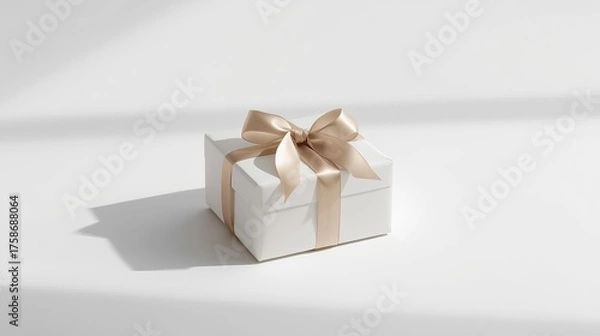 Fototapeta gift box white background