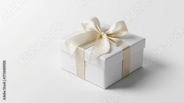 Fototapeta gift box white background