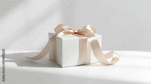 Fototapeta gift box white background