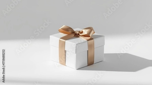 Fototapeta gift box white background