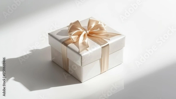 Fototapeta gift box white background