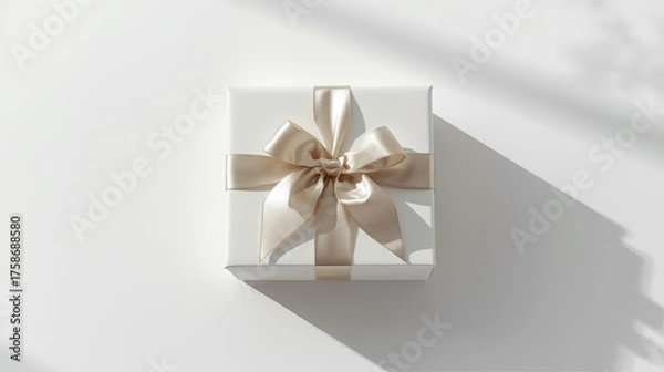Obraz gift box white background