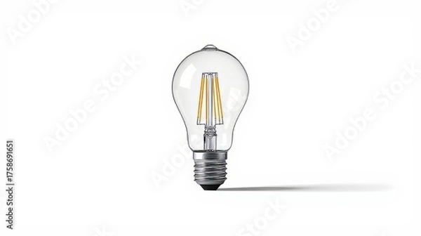 Obraz LED Light Bulb Isolated on White Background