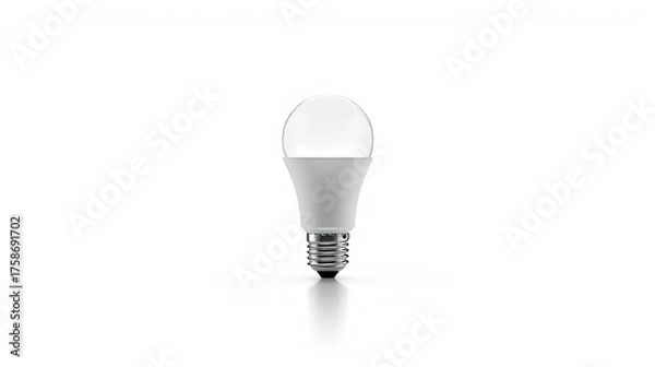 Obraz LED Light Bulb Isolated on White Background