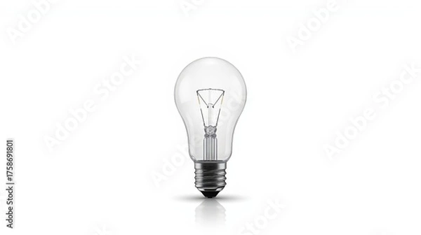 Obraz LED Light Bulb Isolated on White Background