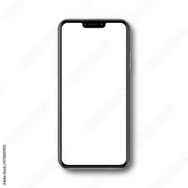 Obraz Smartphone Mockup Isolated on White Background