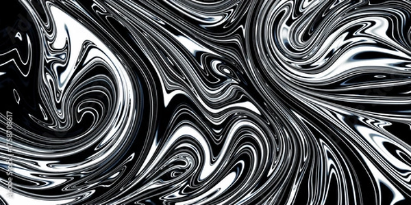 Fototapeta Black and white liquid background Gradient Color Blur Abstract illustration art