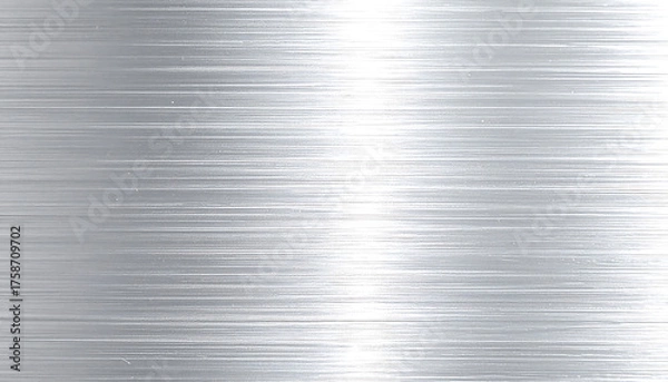 Obraz 横に伸びるステンレスの金属線が光沢を放つメタル調の上品な背景テクスチャー