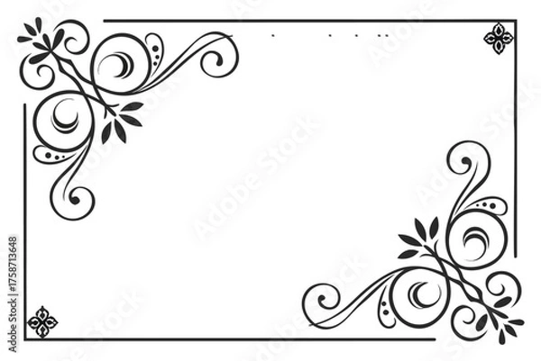 Fototapeta Vintage Blank Ribbons Vector Silhouette – Retro Decorative Banner Design