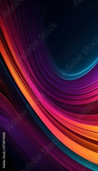 Obraz Vivid Gradient Light Wave Abstract Background