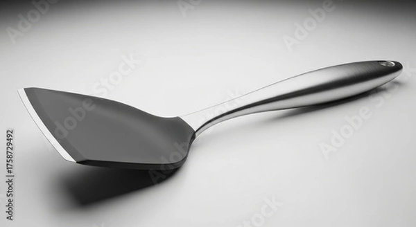 Obraz Modern metal spatula for kitchen use and food preparation