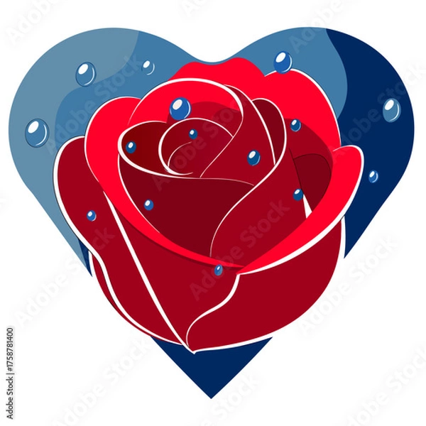 Fototapeta red heart with a heart, Eps file. 