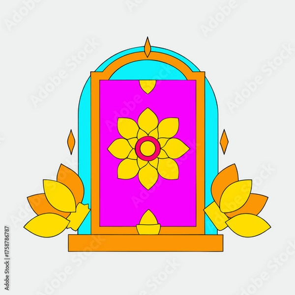 Fototapeta vector illustration of an abstract flower background, Eps file.