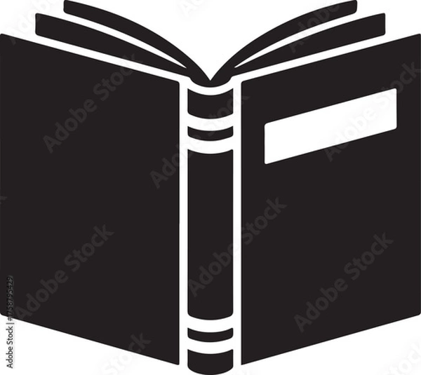 Fototapeta Open Book Icon Reading and Education Symbol