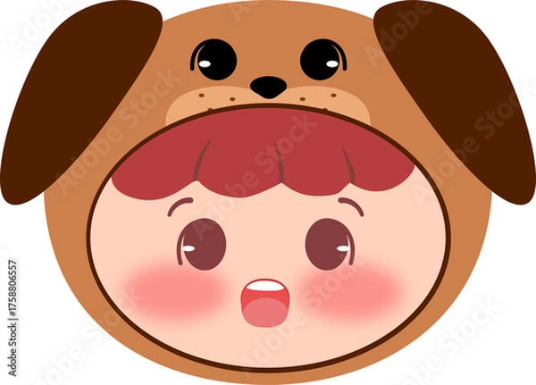 Obraz Cute Dog Head Surprised