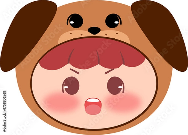 Obraz Cute Dog Head Shouting