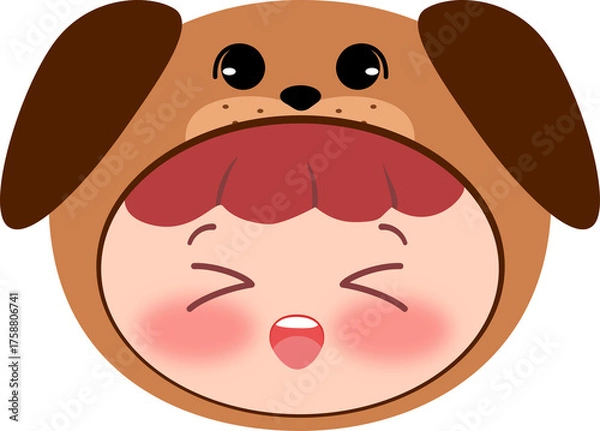 Obraz Cute Dog Head Laughing