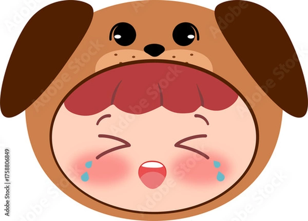 Obraz Cute Dog Head Laughing