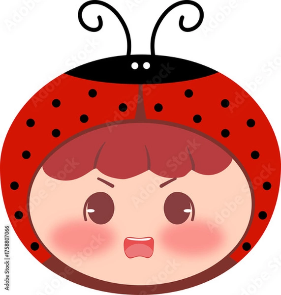 Obraz Cute Lady Bug Head Angry