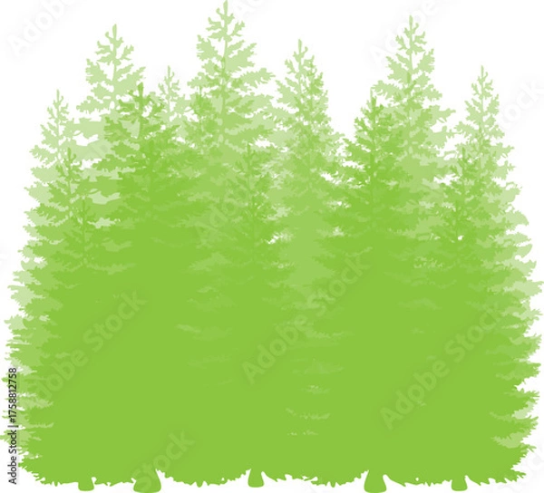 Fototapeta set of christmas trees ,set of trees ,set of vector trees ,tree, christmas, winter, forest, snow, pine, vector, fir, holiday, nature, illustration, green, xmas, celebration, landscape, evergreen, tree