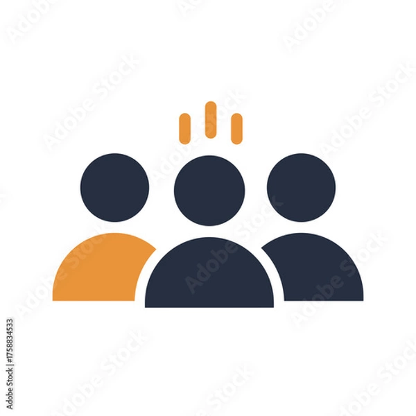 Fototapeta Teamwork and leadership concept illustration, representing collaboration and innovation