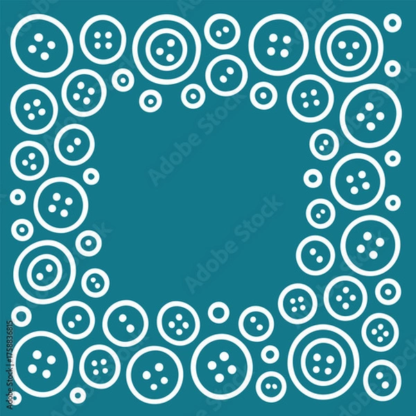 Obraz buttons frame with empty space for text on colorful background