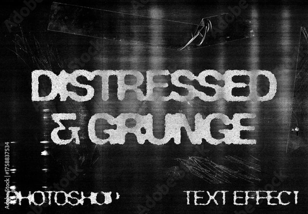 Obraz Distressed Text Effect Mockup