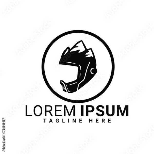 Obraz 05.eps helmet vector logo desing 