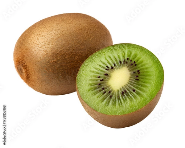 Fototapeta Kiwi  isolated on transparent white background clipping path