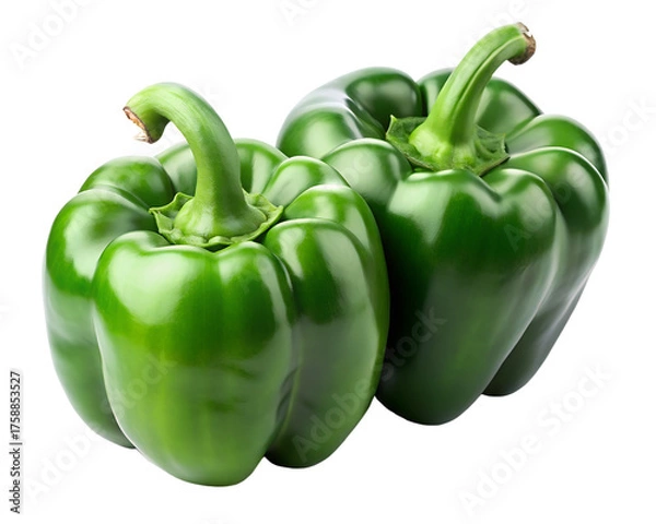 Fototapeta bell pepper  isolated on transparent white background clipping path