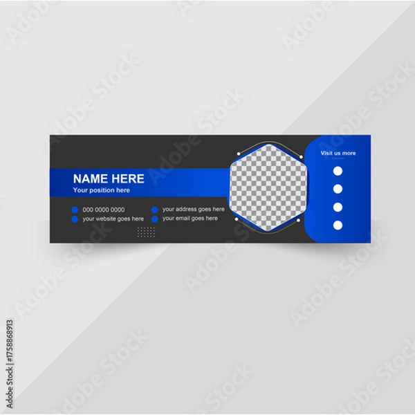 Fototapeta Title: A modern and creative email signature design is a powerful branding tool that is clean, mobile friendly, and actionable. 