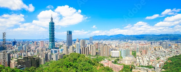 Obraz taipei city panorama