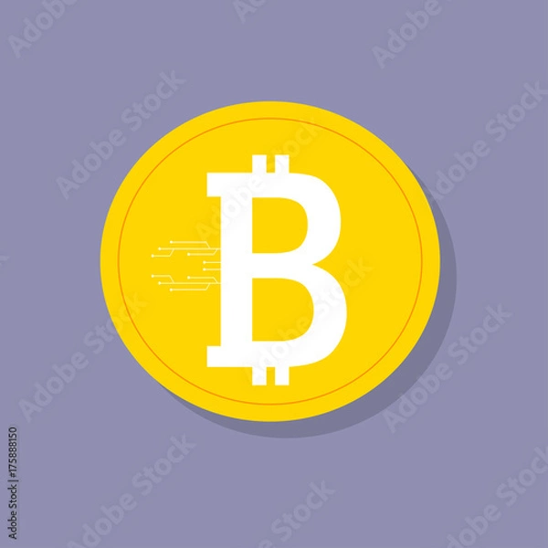 Fototapeta Bitcoin. Digital currency