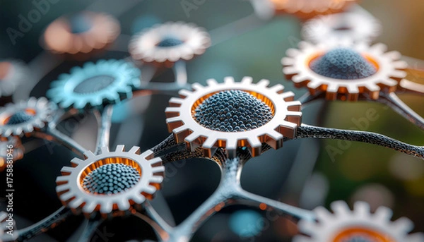 Fototapeta Bio-Mechanical Microflora Abstract
