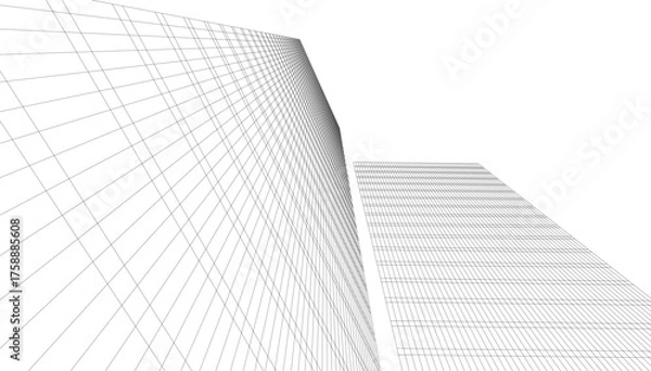 Fototapeta Abstract architectural background vector illustration