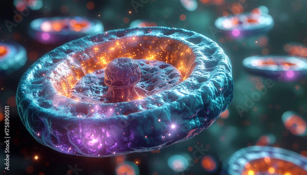 Fototapeta Microscopic Cell Universe