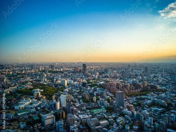 Obraz Sunset city view