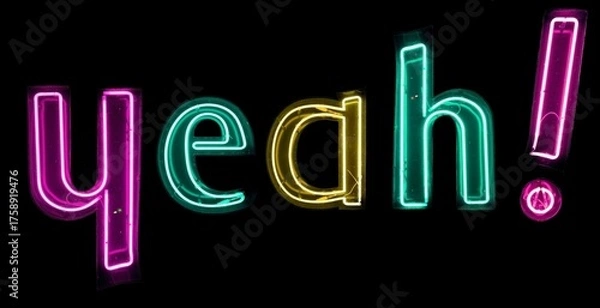 Fototapeta year! néons multicolores